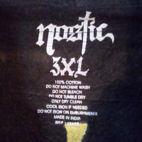 Nostic Gothic Graphic Embroidered Studded Hoodie Jacket Men's 3XL (?) Black NWT - Picture 12 of 12